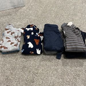 Bundle of 6-12 month baby boy one piece romper sets